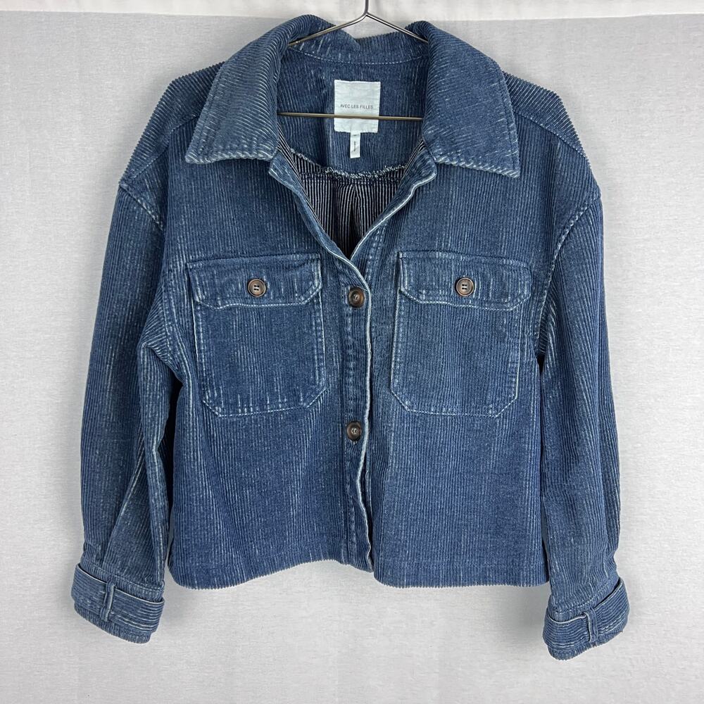 Avec Les Filles Blue Corduroy Jacket